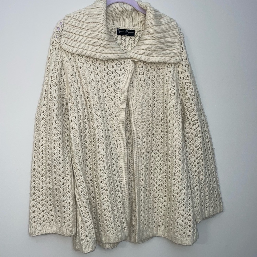 Mercer & Madison Women's 2X Angora/Lambswool Cardigan Sweater